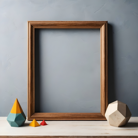 摆放在桌子上摆件相框图片